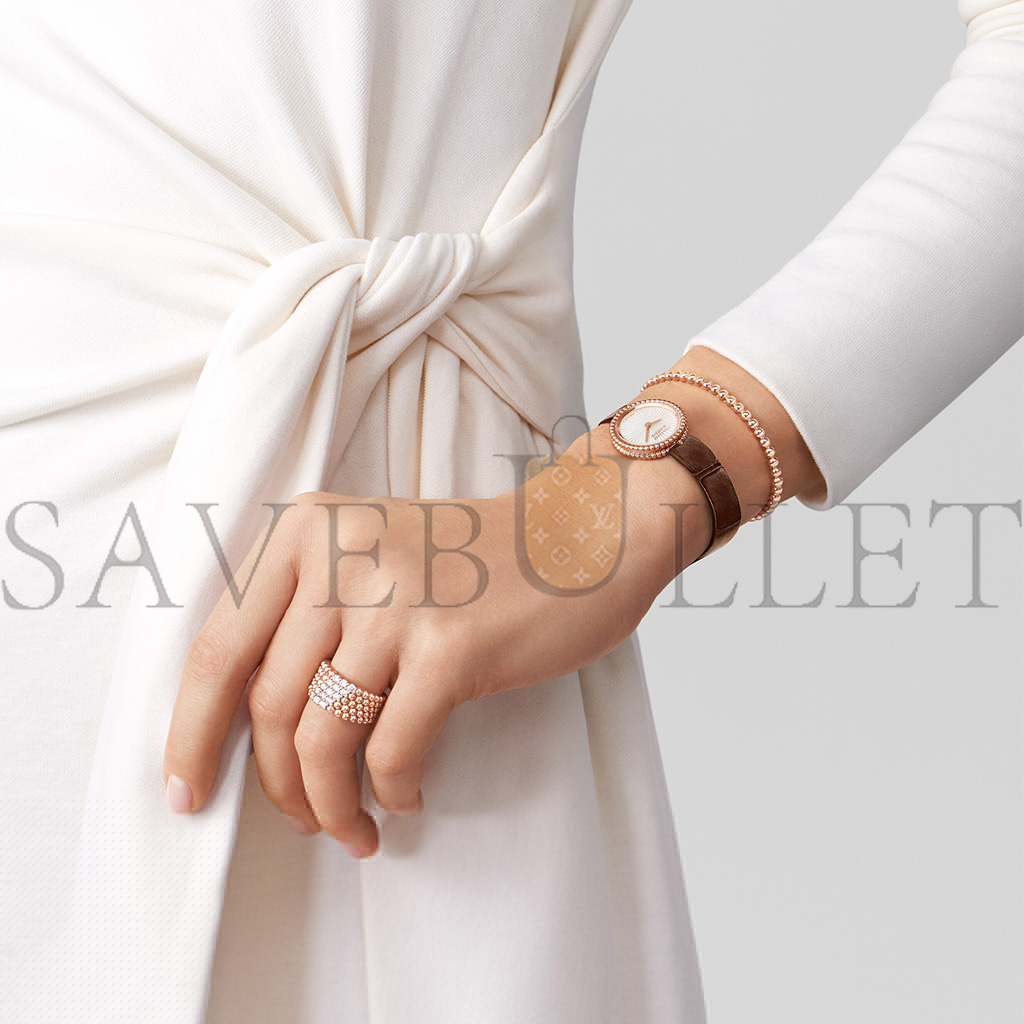 V*N CL*F arpels perlÉe pearls of gold bracelet, extra small model - rose gold vcaro7tc00